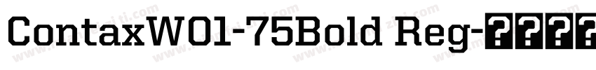 ContaxW01-75Bold Reg字体转换